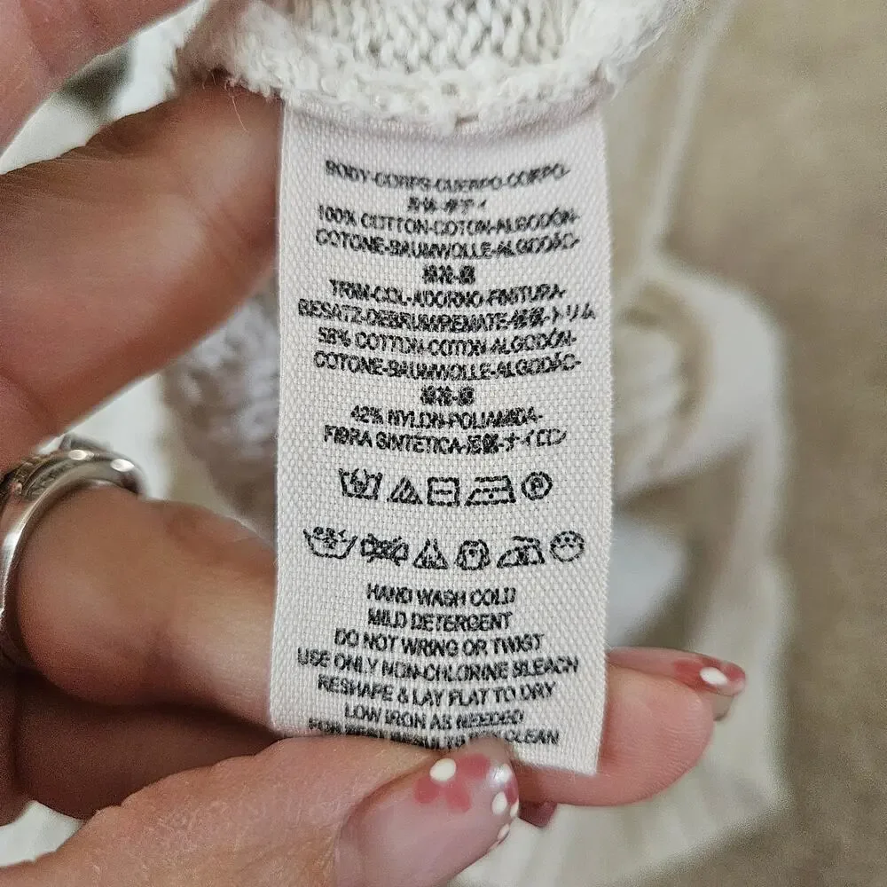 Free People Bow Back Pullover in Ivory M